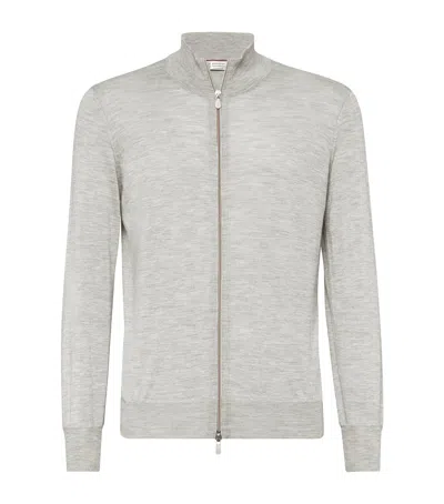 BRUNELLO CUCINELLI CASHMERE-SILK CARDIGAN