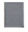 Brunello Cucinelli Frayed-edge Rectangle-shape Scarf In Grey
