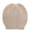Brunello Cucinelli Cashmere-silk Embellished Beanie In Brown