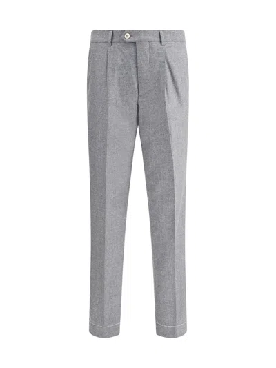 BRUNELLO CUCINELLI CASHMERE-SILK FLANNEL PANTS