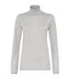 Brunello Cucinelli Cashmere-silk Rollneck Sweater In Gray