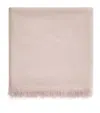 Brunello Cucinelli Fringed Cashmere-silk Scarf In Pink