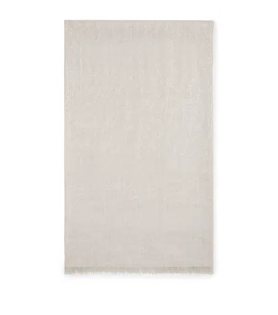 Brunello Cucinelli Cashmere-silk Sparkling Scarf In Sand