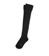 Brunello Cucinelli Cashmere-silk Sparkling Socks In Black