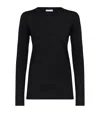 Brunello Cucinelli Cashmere Monili-trim Sweater In Black