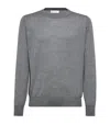 Brunello Cucinelli Cashmere And Silk Sweater In Grey