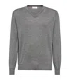 Brunello Cucinelli Cashmere Sweater In Grey
