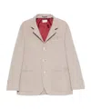 Brunello Cucinelli Cashmere Single-breasted Blazer In Multi
