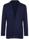 Brunello Cucinelli Single-breasted Cashmere Blazer In Blue