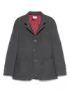 Brunello Cucinelli Cashmere Single-breasted Jacket In Gray