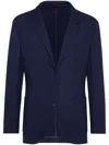 Brunello Cucinelli Single-breasted Cashmere Blazer In Blue