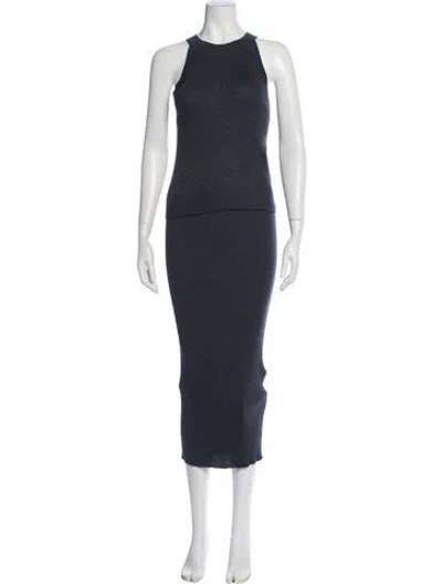 Pre-owned Brunello Cucinelli Cashmere Skirt Set In Blue