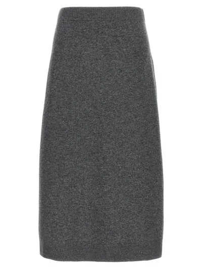 Brunello Cucinelli Cashmere Skirt Skirts Gray In Grey