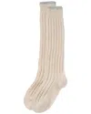 Brunello Cucinelli Cashmere Rib-knit Socks In Multi