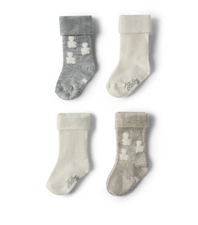 Brunello Cucinelli Kids' Cashmere Socks (pack Of 4) In Multi