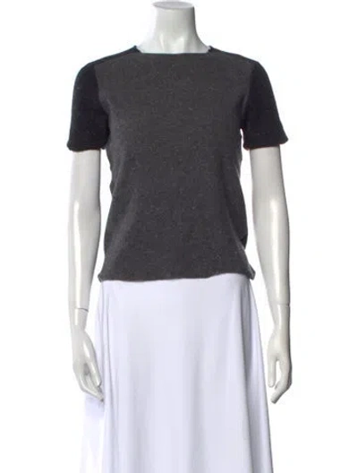 Pre-owned Brunello Cucinelli Cashmere Square Neckline Sweater In Gray