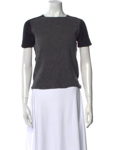 Pre-owned Brunello Cucinelli Cashmere Square Neckline Sweater In Grey