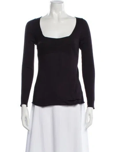 Pre-owned Brunello Cucinelli Cashmere Square Neckline Sweater In Purple