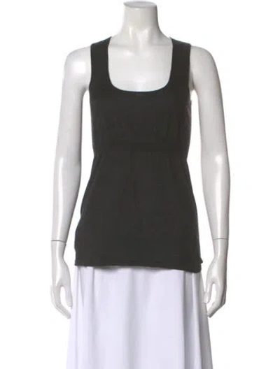 Pre-owned Brunello Cucinelli Cashmere Square Neckline Top In Gray