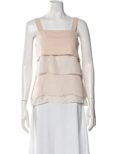 Pre-owned Brunello Cucinelli Cashmere Square Neckline Top In Neutral