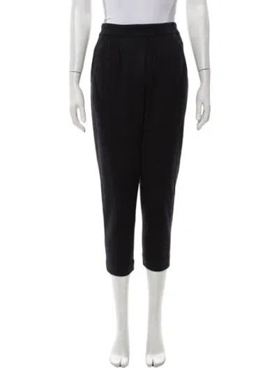 Pre-owned Brunello Cucinelli Cashmere Straight Leg Pants In Black/blue
