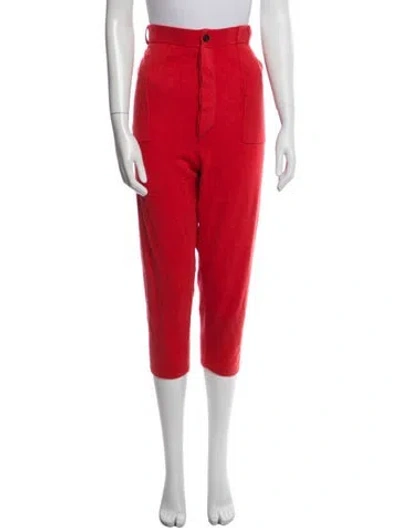 Pre-owned Brunello Cucinelli Cashmere Straight Leg Pants In Red