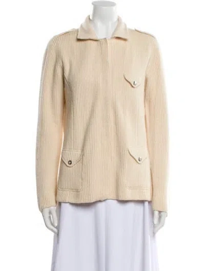 Pre-owned Brunello Cucinelli Cashmere Striped Jacket In Neutral