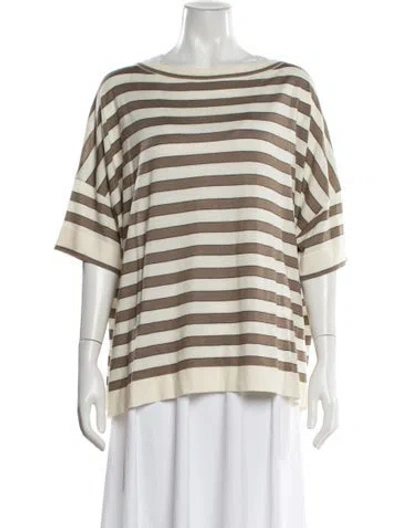 Pre-owned Brunello Cucinelli Cashmere Striped Sweater