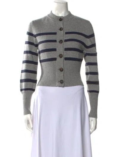 Pre-owned Brunello Cucinelli Cashmere Striped Sweater In Gray