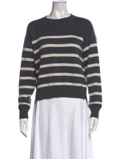 Pre-owned Brunello Cucinelli Cashmere Striped Sweater In Gray
