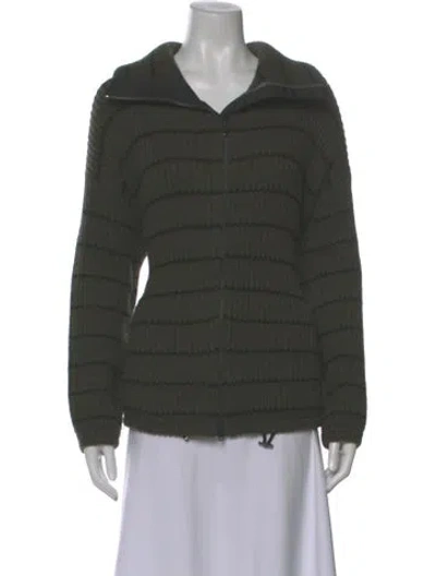 Pre-owned Brunello Cucinelli Cashmere Striped Sweater In Green