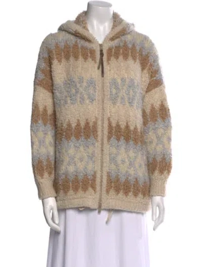 Pre-owned Brunello Cucinelli Cashmere Striped Sweater In Neutral