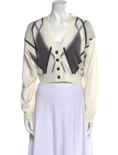 Pre-owned Brunello Cucinelli Cashmere Striped Sweater In Neutral