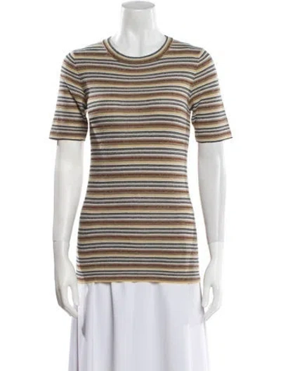 Pre-owned Brunello Cucinelli Cashmere Striped Sweater In Neutral