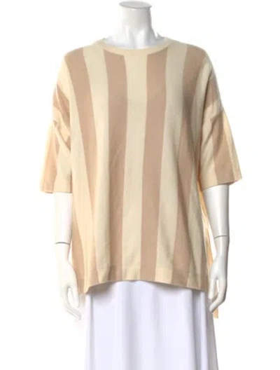 Pre-owned Brunello Cucinelli Cashmere Striped Sweater In Neutral