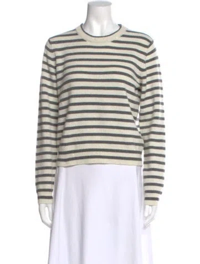 Pre-owned Brunello Cucinelli Cashmere Striped Sweater In Neutral