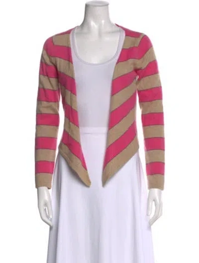 Pre-owned Brunello Cucinelli Cashmere Striped Sweater In Pink