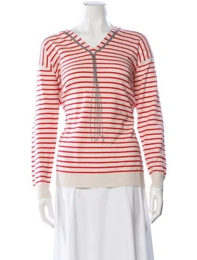Pre-owned Brunello Cucinelli Cashmere Striped Sweater W/ Tags In Multi