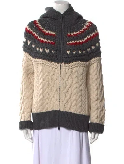 Pre-owned Brunello Cucinelli Cashmere Striped Sweater W/ Tags In Neutral