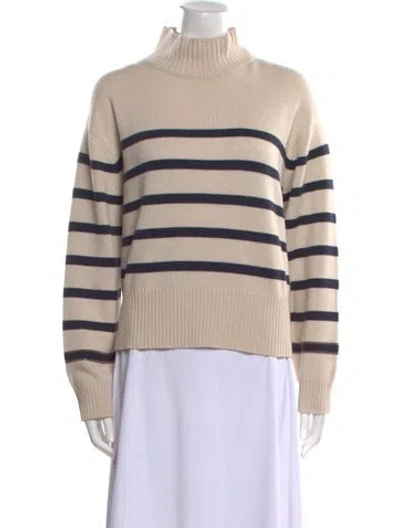 Pre-owned Brunello Cucinelli Cashmere Striped Sweater W/ Tags In Neutral