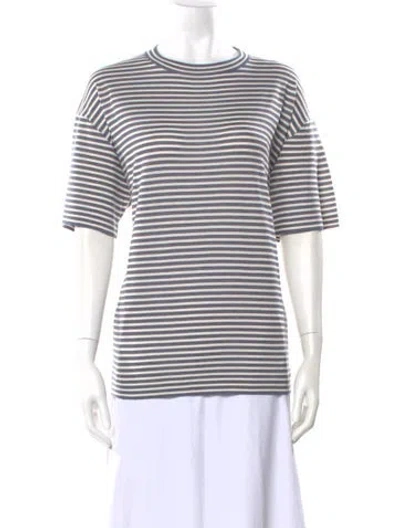 Pre-owned Brunello Cucinelli Cashmere Striped T-shirt W/ Tags