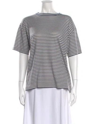 Pre-owned Brunello Cucinelli Cashmere Striped T-shirt W/ Tags