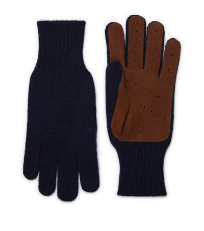 BRUNELLO CUCINELLI CASHMERE-SUEDE GLOVES