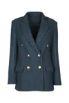 Brunello Cucinelli Cashmere Suit-type Jacket In Blue