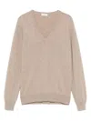 Brunello Cucinelli Women Cashmere Sweater With Monili In Neutral
