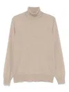 Brunello Cucinelli Cashmere Turtle-neck Sweater In Neutral