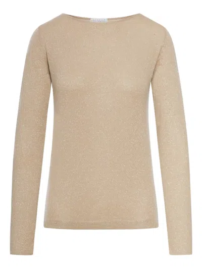 Brunello Cucinelli Cashmere Sweater In Neutral