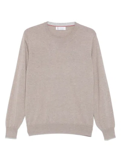 Brunello Cucinelli Cashmere Jumper In Grey