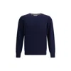 Brunello Cucinelli Men Cashmere And Silk Sweater In Blue