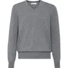 Brunello Cucinelli Cashmere V-neck Sweater In Gray